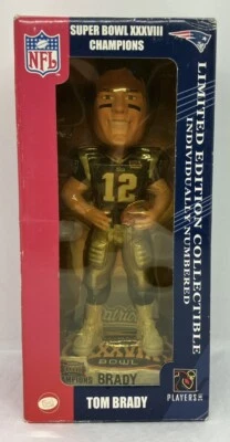 Figura Cabeza Bobble Tom Brady Super Bowl XXXVIII Champions Foto 1 de 4