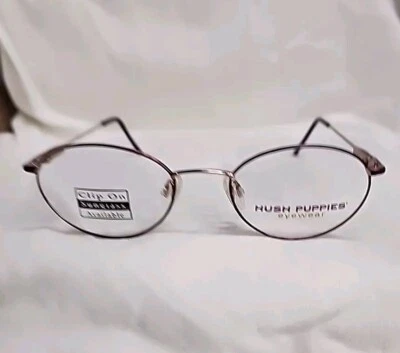 Металлическая оправа для очков Hush Puppies HP109 коричневая/золотистая 48/18/135 - Изображение 1 из 4