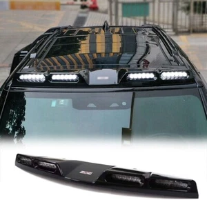 Gloss Black For Land Rover Defender 90 110 2020-2024 Roof Top Light Bar Led Drl - Picture 1 of 9