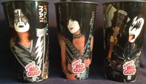 Set of 3 7-11 Kiss Slurpee Cups 2010 New Never Used. Paul, Gene and Tommy - Picture 1 of 2