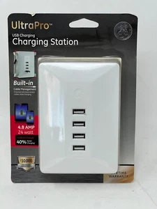 GE Ultra Pro USB Charging Station Surge Protector, 4 USB Ports, 4.8A USB - Picture 1 of 2