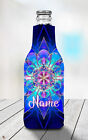 Mandala Personalised Stubby Holder Zip Up Bottle Cooler Collapsible