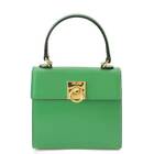 Celine Vintage Leather 2Way Mini Handbag Green Appraised Guaranteed 18713 _85278