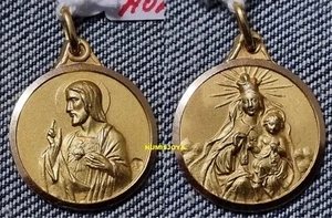 18k yellow gold scapular medal. Weight 2.58 gr. Size 18.50 mm. - Picture 1 of 1