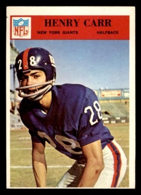 1966 Philadelphia Football #120 Henry Carr VG - Image 1 of 2