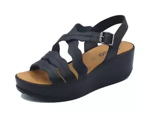 Igi&Co 5668500 Vitello Scirocco Nero Sandali per Donna in pelle con zeppa alta e - Imagen 1 de 3