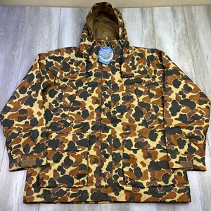 Columbia Decoy 1986 Parka Jacket Mens 2XL Brown Black Duck Camo Hooded NEW - Picture 1 of 14