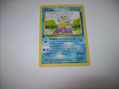 Pokemon Squirtle (Schiggy) Base Set 1st Edition German 63/102 MP Free Shipping - Image 1 of 4