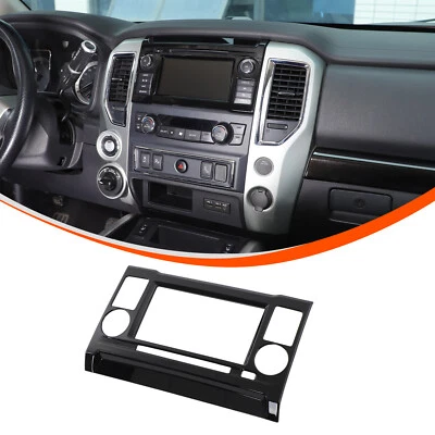 Car Navigation Screen Frame Cover For Nissan Titan 2016-2019 Glossy Black Trim - Image 1 of 4