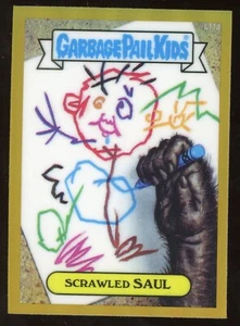 SCRAWLED SAUL 2013 Garbage Pail Kids GPK Chrome Series 1 GOLD Refractor #L11a - Picture 1 of 2