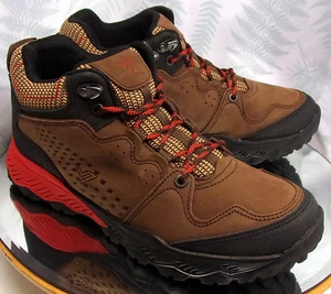 VIONIC EVERETT BROWN LEATHER HIKING TRAIL WALKING BOOTS LACED SHOES WOMENS SZ 10 - Picture 1 of 10