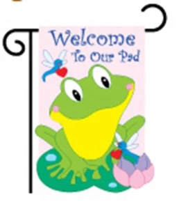 Bienvenido a nuestra casa de piscina tamaño (28" x 40" aprox) bandera TG 10036 - Imagen 1 de 1