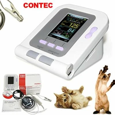 CON-TEC CONTEC08A Digital Veterinary Blood Pressure Monitor NIBP+SpO2 Probe+SW,Dogs/Cats