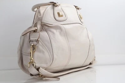 Bolso Cartera Vintage GIVENCHY Cuero Crema Desmontable Correa para el Hombro Foto 1 de 4