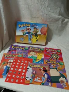 Vtg Pokemon Master Adventure Kit Stickers Tattoos Postcards Poster Butterfree... - Picture 1 of 24