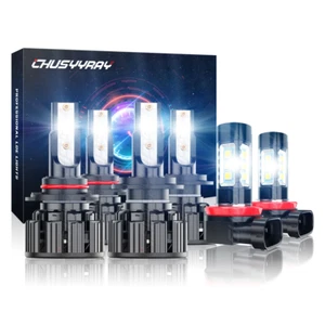 Para For Suzuki Grand Vitara 2006-2013 6pcs LED faro Hi/Lo luces de niebla Combo - Picture 1 of 12