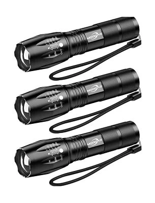 Torce Ultra Luminose, 2000 Lumen XML-T6 LED Torcia Tattica, Zoomabl... - Immagine 1 di 4