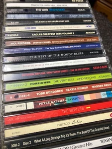 Lot CD Compact DISCS Classic Alt Rock Beatles Eagles Skynyrd Who ZZ Top Clash - Picture 1 of 4