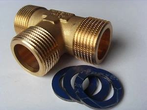 T-Stück AG flachdichtend Messing Solar Thermosolar Sanitär DVGW - Bild 1 von 19