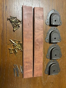 Trunk Hardware-Leather Handle Kits-Trunks & Chests-Bronze Color End Caps -T - Picture 1 of 9