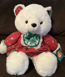 Kmart Christmas Teddy Bear Plush Stuffed Animal 21” Toy Vintage 1991 Holiday - Picture 1 of 2