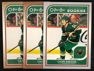2021-22 UD O-Pee-Chee Glossy Base/ Bronze & Gold  3 Card Set #R-17 Calen Addison - Picture 1 of 4