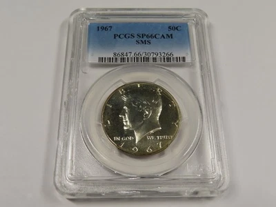 1967 PCGS SP66CAM SMS KENNEDY HALF DOLLAR COIN 50 CENT - Image 1 of 4