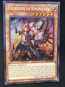 Fiendsmith Engraver (Secret Rare) RA04-EN049 Quarter Century Stampede 1st... - Picture 1 of 2