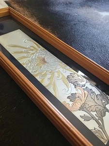 The Art of Chokin Rectangle Framed Floral Silver Gold Copper Japanese Art Floral - Picture 1 of 8