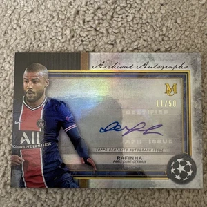 2020-21 Topps Museum Rafinha Auto 11/50 Paris Saint Germain Brazil - Picture 1 of 3