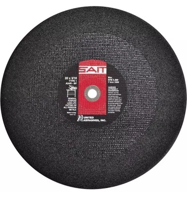 Sait 24090 20"x 3/16"x 1" A24R Aluminum Oxide Grain Stationary Saw Wheel - Image 1 of 2