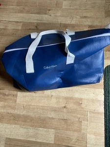Calvin Klein Fragrance Blue Duffle Bag Weekender Travel Gym 24" x 14" x 7" - Picture 1 of 5