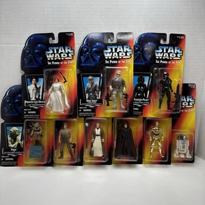 Kenner 1995 Star Wars The Power Of The Force Action Figures Lot Of 9 Red Card - Picture 1 of 24
