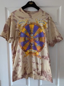 Vintage 1990s Single Stitch Tie Dye Astrological Print Retro Hippie Large G27 - Bild 1 von 5