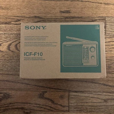 New Vintage Sony ICF-F10 Two 2 Band AM/FM Portable Transistor Radio Working - Image 1 of 4