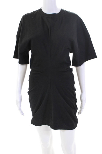 Alexander Wang abito maglietta donna zip posteriore manica corta girocollo nero 8