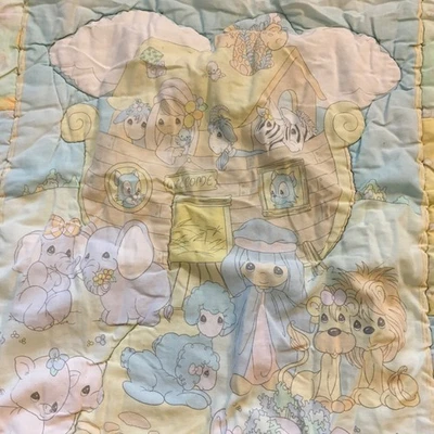 Manta edredón vintage Precious Moments religioso bebé Arca de Noé’s Foto 1 de 4