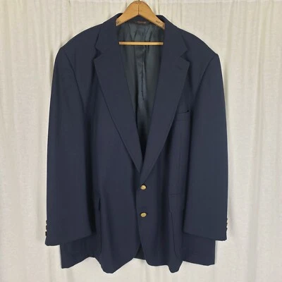 Chaqueta Blazer Abrigo Deportivo Vintage Oakton Años 50 60 Azul Marino Para Hombres XL Botones Dorados Foto 1 de 4