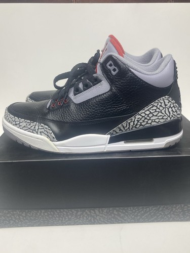 Nike Air Jordan 3 Retro Black Cement Taglia 8.5 136064 010 Uscita 2011