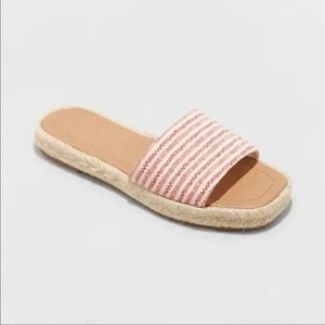 Sandalias Universal Thread Mujer Talla 7.5 Slide Primavera Verano Rojo Maren - Imagen 1 de 7
