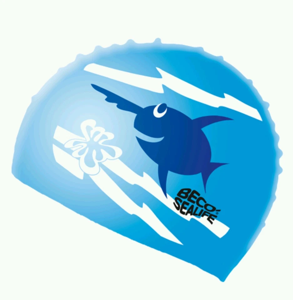Silikon Badekappe Kinder Beco 73942 BECO-SEALIFE Schwimmhaube Badekappen Blau
