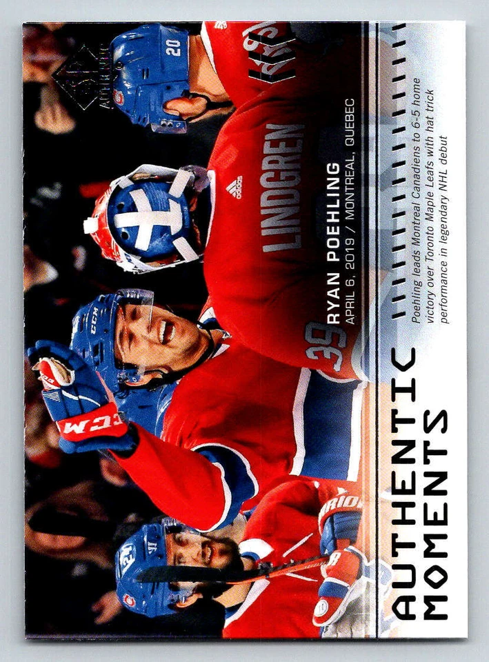 2019-20 SP Authentic #107 Ryan Poehling AM (ref 175586) - Image 1 of 2