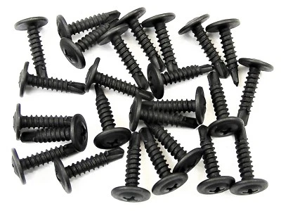 Tornillos de ajuste negros para camioneta Ford - #8 x 3/4" de largo - perfil de bajo grifo automático - 25 piezas - #238 Foto 1 de 4