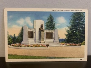 Lincoln Speech Memorial Vintage Postcard Gettysburg Pennsylvania - Picture 1 of 2