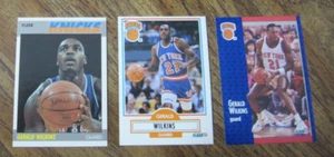 Gerald Wilkins Lot of 3 DIFFERENT Trading Cards NBA Basketball New York Knicks - Picture 1 of 2