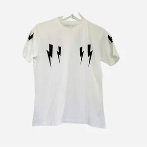 Neil Barrett boys t-shirt with lightning bolt print white size 14 Year Old New - Picture 1 of 7