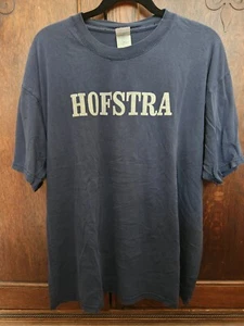 Hofstra University Navy Blue Short Sleeve T-Shirt XL M Vintage VTG NCAA EUC - Picture 1 of 4