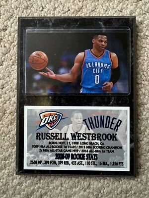 Russell Westbrook Oklahoma City Thunder Plaque With 2008-2009 Rookie Stats - Image 1 of 2