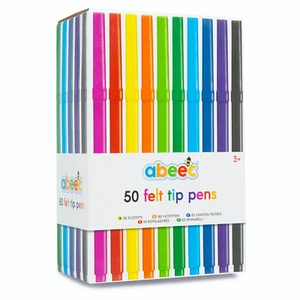 50 bolígrafos con punta de fieltro - bolígrafos para colorear para niños - Imagen 1 de 6