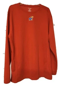 Kansas Jayhawks Men’s Shirt ~ Size XL ~ Red ~ Long Sleeve - Picture 1 of 9